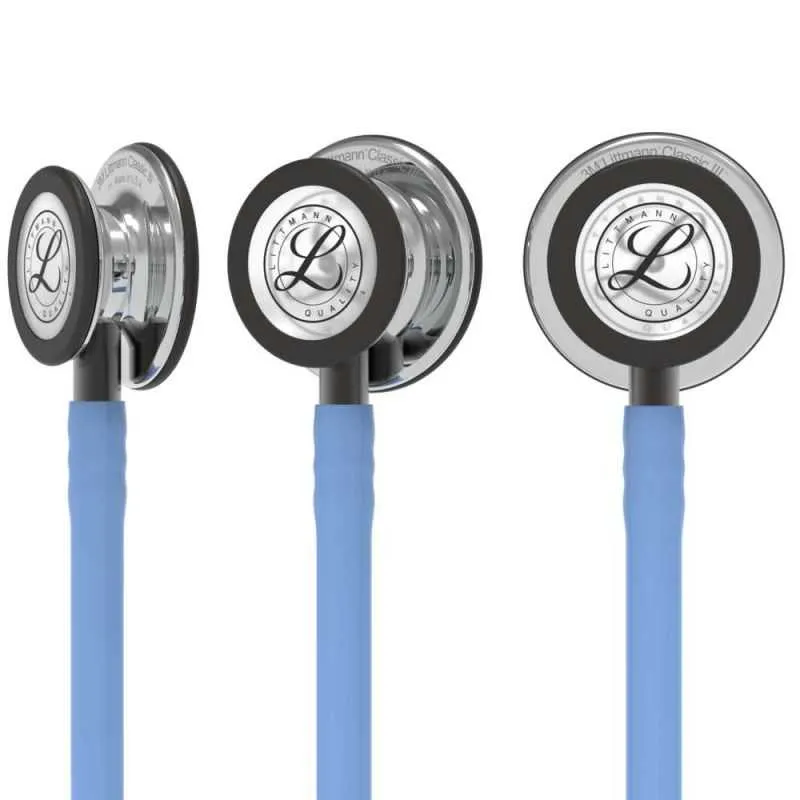 3M™ Littmann® Classic III - Mirror Finish / Hellblau Schlauch / Smoke Schlauchanschluss / Smoke Ohrbügel 3M™ Littmann® Classic III - Mirror Finish / Hellblau Schlauch / Smoke Schlauchanschluss / Smoke Ohrbügel