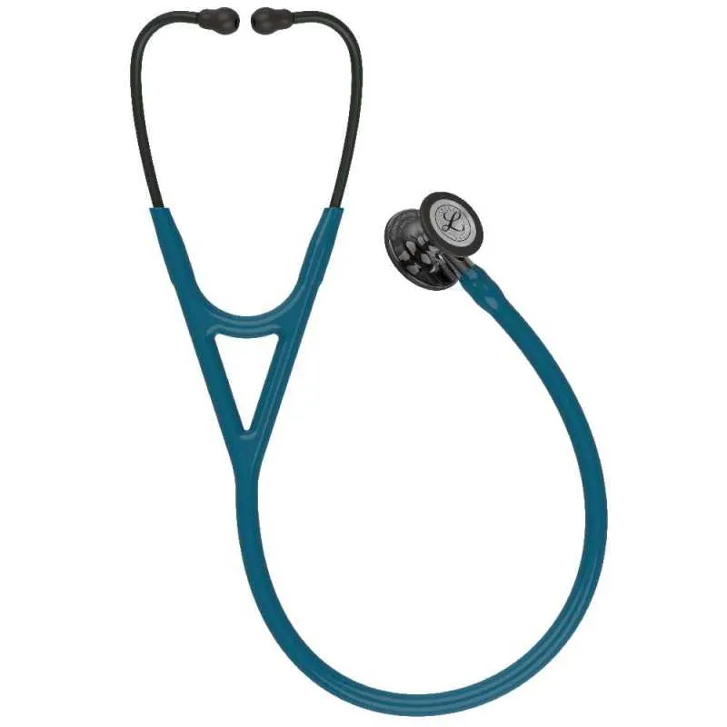 3M™ Littmann® Cardiology IV - High Polish Smoke Finish / Karibikblauer Schlauch, Mirror Schlauchanschluss & Schwarzer Ohrbügel in Schwarz 3M™ Littmann® Cardiology IV - High Polish Smoke Finish / Karibikblauer Schlauch, Mirror Schlauchanschluss & Schwarzer Ohrbügel in Schwarz